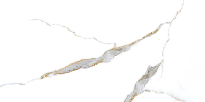 Calacatta Gold 24x48 Polished Marble Look Porcelain Tile 4
