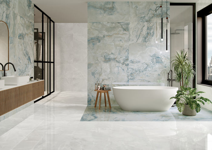 Scarlet Blue 24x48 Polished Statement Porcelain Tile 4