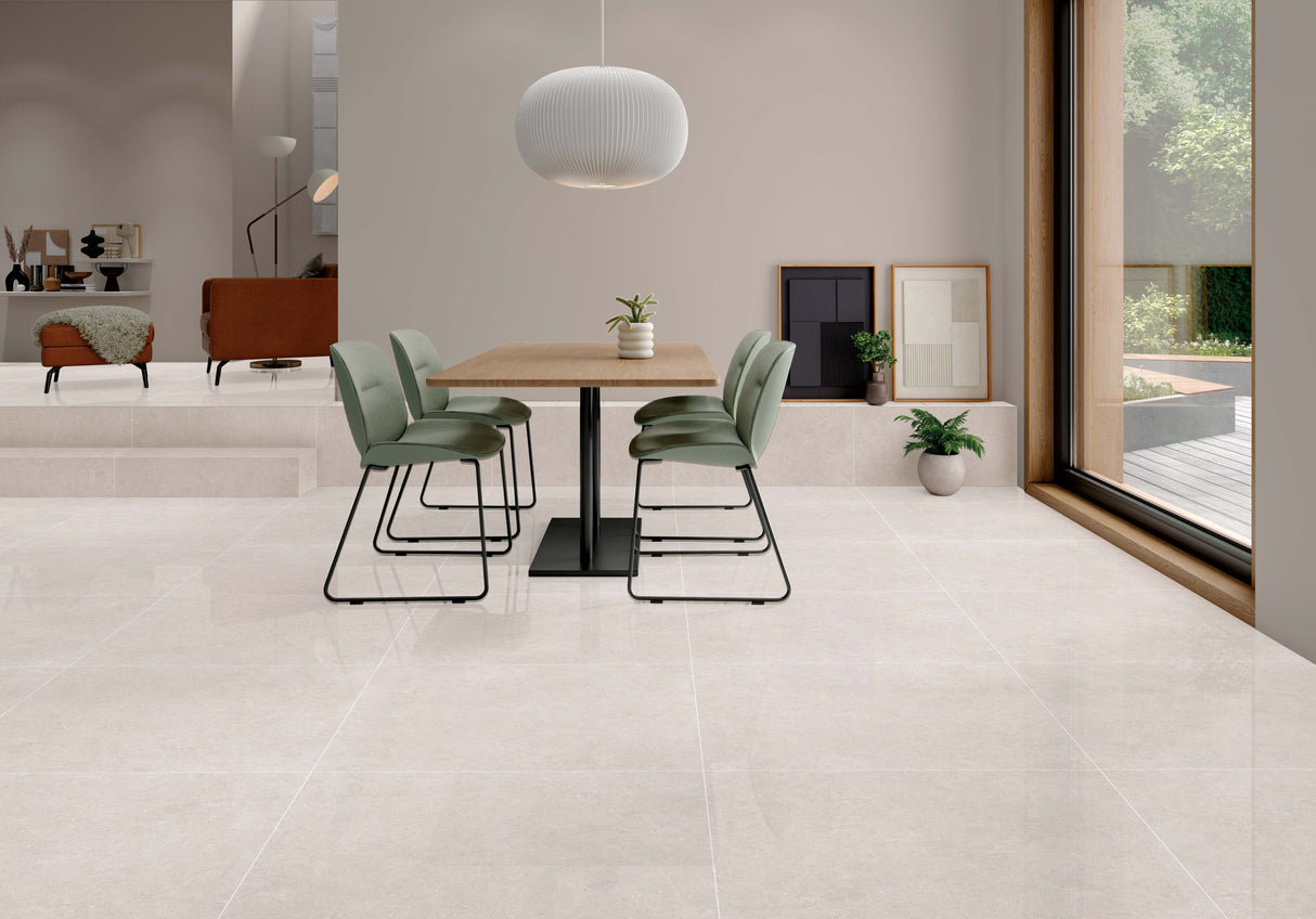 Polished Porcelain Floor Tile in a modern dining room