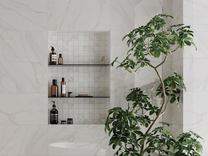 Venus Alpe Polished 12x24 Marble Look Porcelain Tile 3