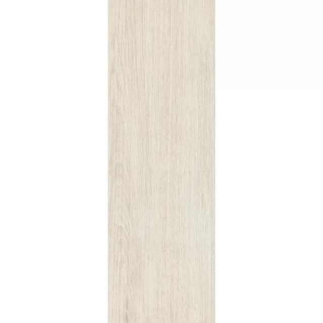American Oak Pearl 8x24 ceramic floor tile, single plank-format piece in a pale oak look