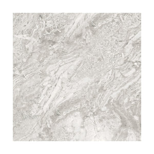 Brescia Grey porcelain floor tile face variation with flowing light grey veins