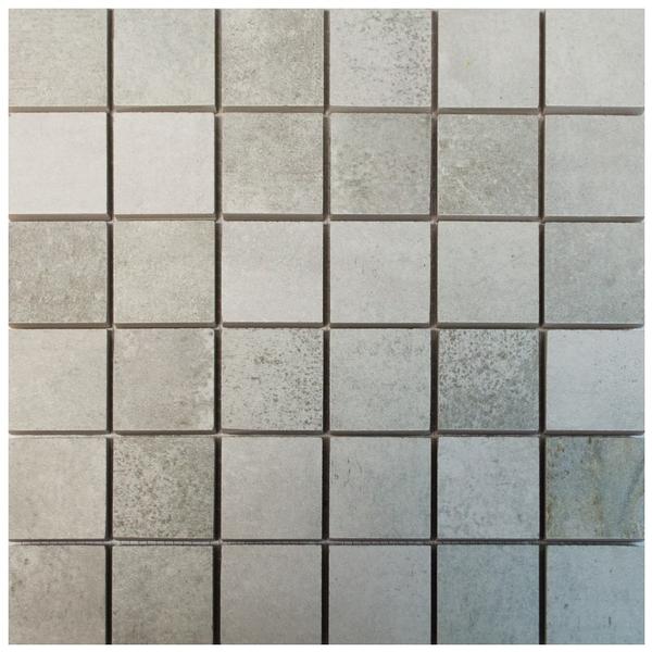 Hemisphere Steel 2x2 Matte Porcelain Mosaic 12x12 1