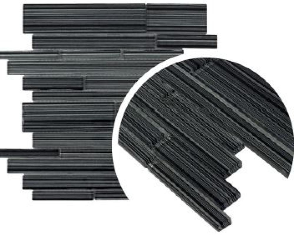 ZDP Glassy Terrain Sticks Glass Mosaic 12x12 Sheet