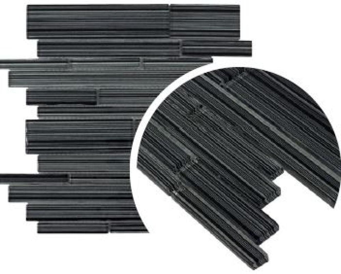 ZDP Glassy Terrain Sticks Glass Mosaic 12x12 Sheet 1