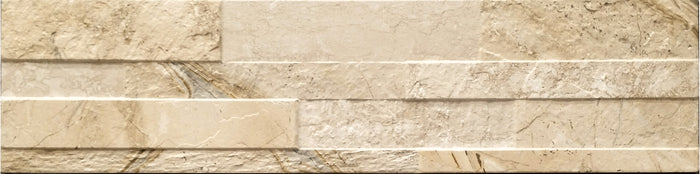 Gioia 3D Beige 6x24 Porcelain Wall Tile 2