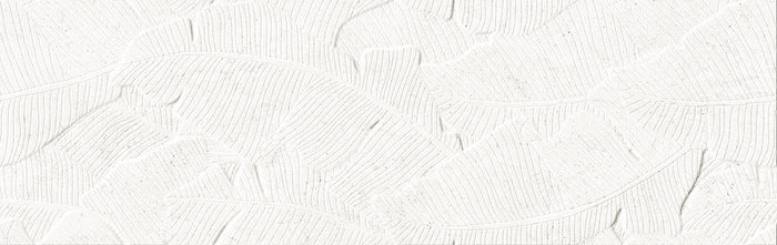 Verona Botania White Leaf Deco 12x40 Ceramic Wall Tile 4