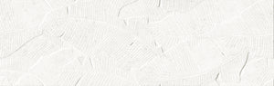 Verona Botania White Leaf Deco 12x40 Ceramic Wall Tile