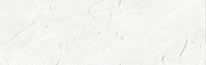 Verona Botania White Leaf Deco 12x40 Ceramic Wall Tile