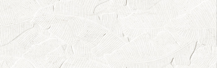 Verona Botania White Leaf Deco 12x40 Ceramic Wall Tile 5
