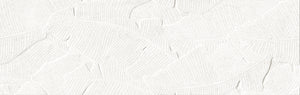 Verona Botania White Leaf Deco 12x40 Ceramic Wall Tile