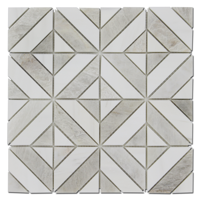 Matrix Dolomite & Iceberg Mosaic Tile 1