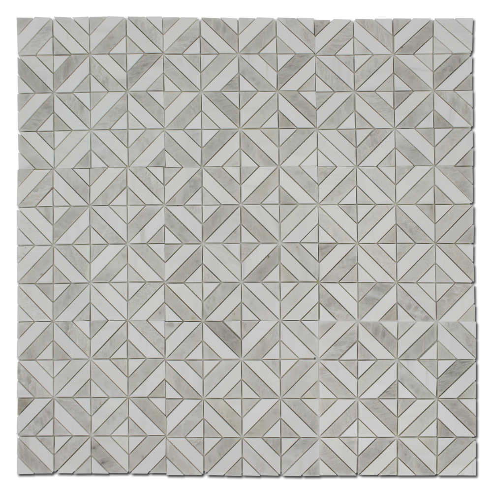 Larger view of our Matrix Dolomite & Iceberg Mosaic Tile