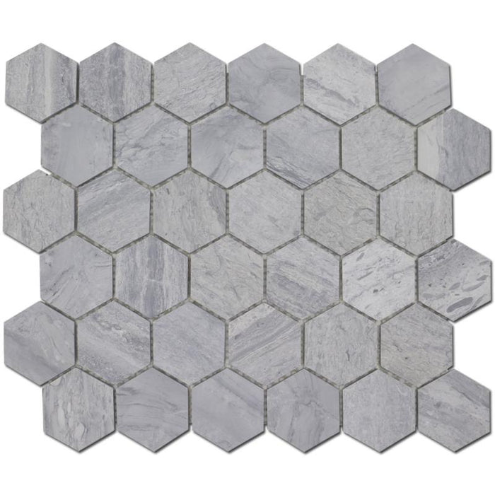 Blue Savoy 2" Honeycomb Mosaic Tiles 4