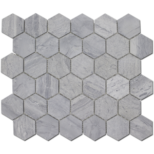 Blue Savoy 2" Honeycomb Mosaic Tiles