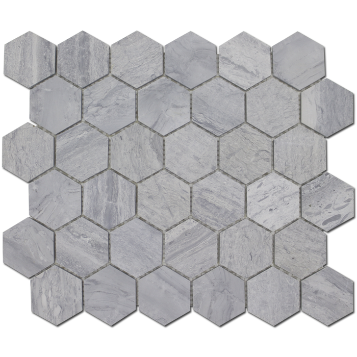 Blue Savoy 2" Honeycomb Mosaic Tiles 1