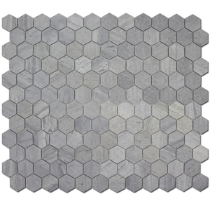 Large sheet of Blue Savoy Honeycomb Mosaic Tiles