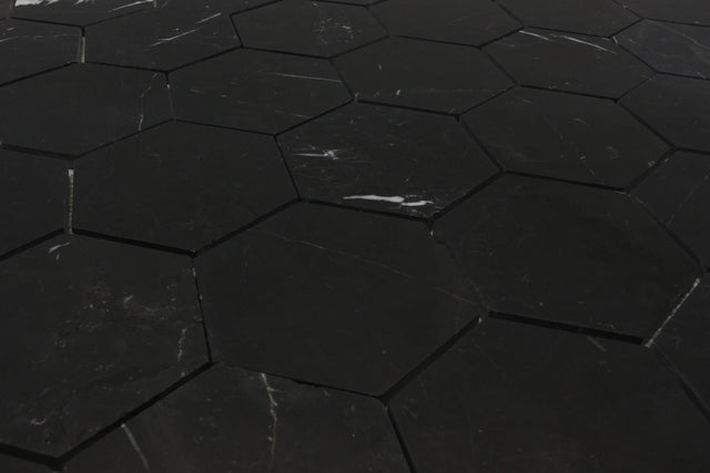 Taurus Black Honeycomb Mosaic Tile