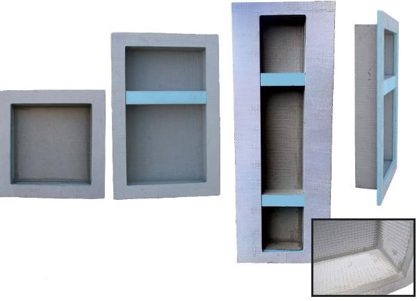 Troxell 12x45 Shower Niche with 2 Shelves 1