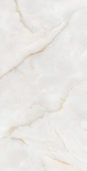 Azulejo porcelánico Onyx Reale 24x48 imitación ónix crema