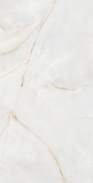 Azulejo porcelánico Onyx Reale 24x48 imitación ónix crema