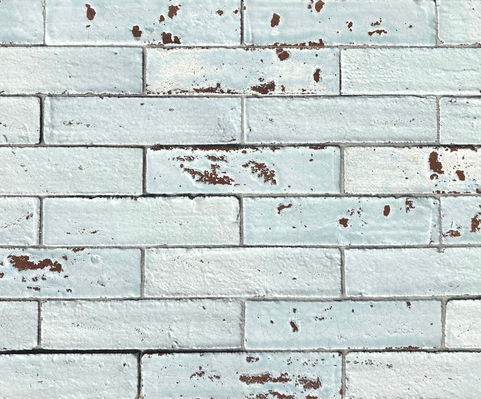 Artesano Cozumel Blue Glossy Brick 2x9 Clay Tile 1